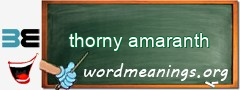 WordMeaning blackboard for thorny amaranth